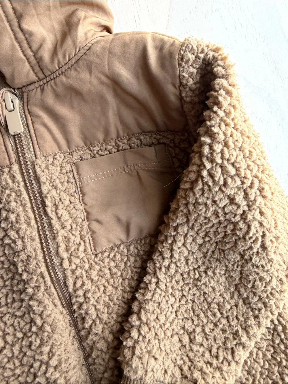 Old Navy Unisex Sherpa Hybrid Hooded One-Piece for Baby